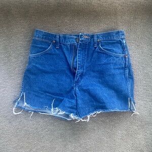 Wrangler cut off blue jean shorts
